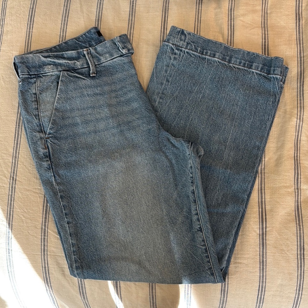 Express Blue Flare Wide Leg Jeans
